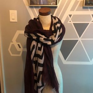 Purple and Chevon Scarf